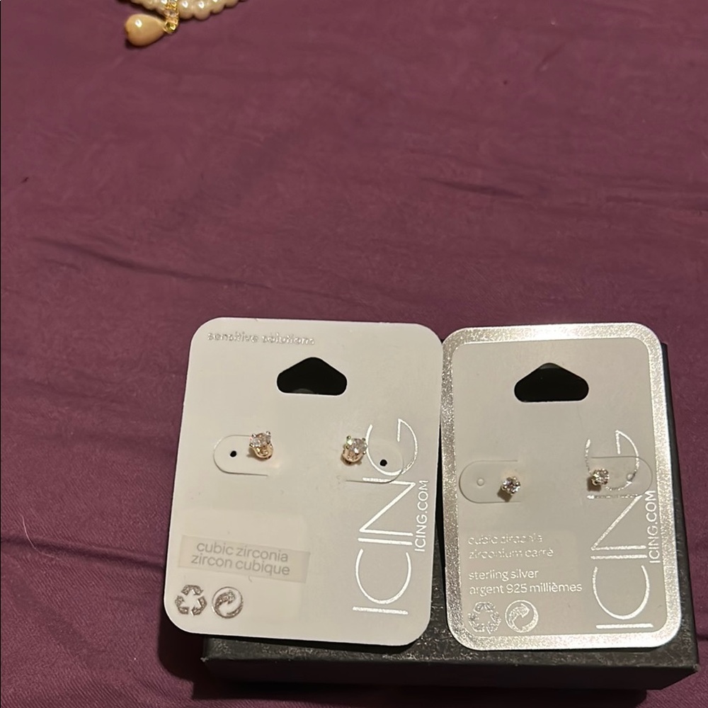 Icing Sterling Silver Cubic Zirconia Earrings